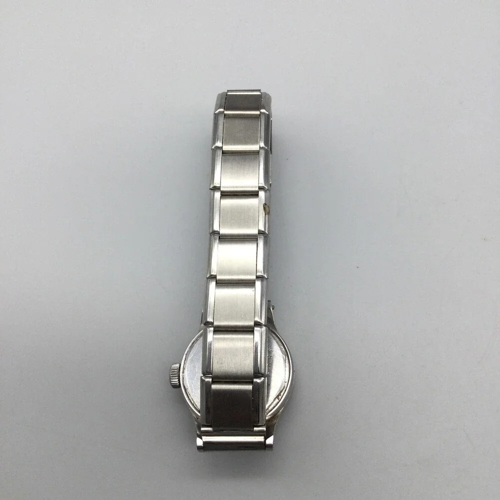 Vintage 1940s Doxa Military Watch 24mm Silver Tone Steel Bracelet Manual Wind